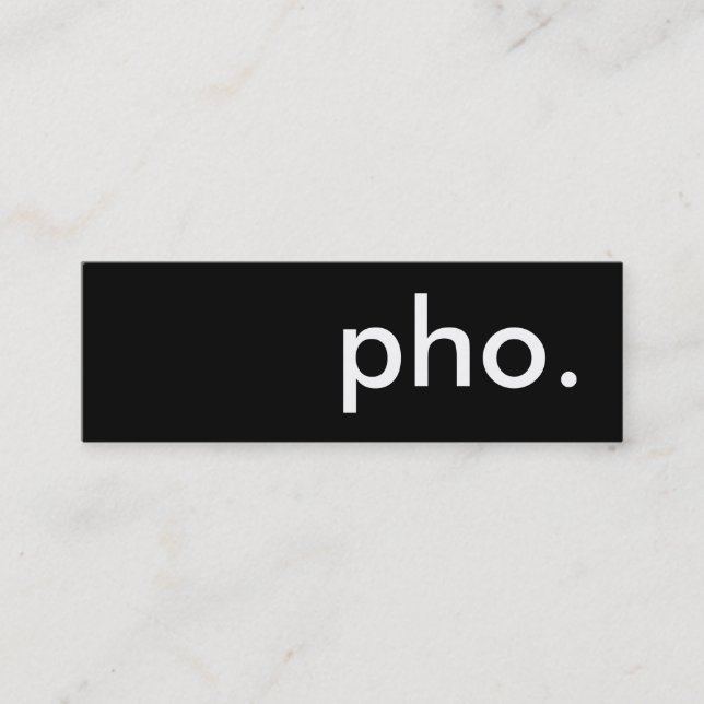 pho. loyalty punch card (Front)