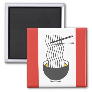 Pho Noodle Bowl Illustration Magnet by Sideview at Zazzle