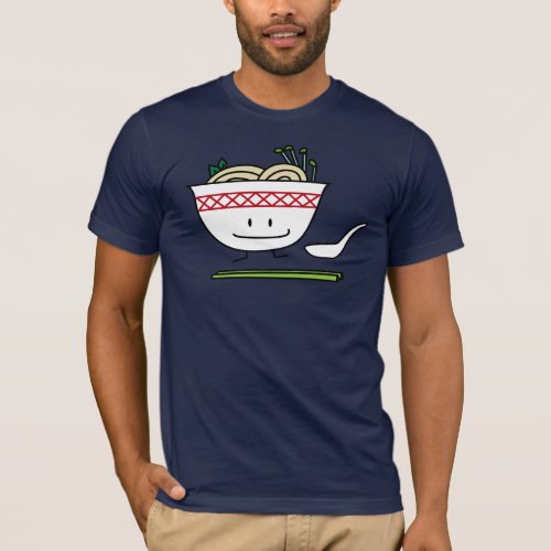 Pho Noodle Bowl Vietnam soup spoon chopsticks T_Shirt