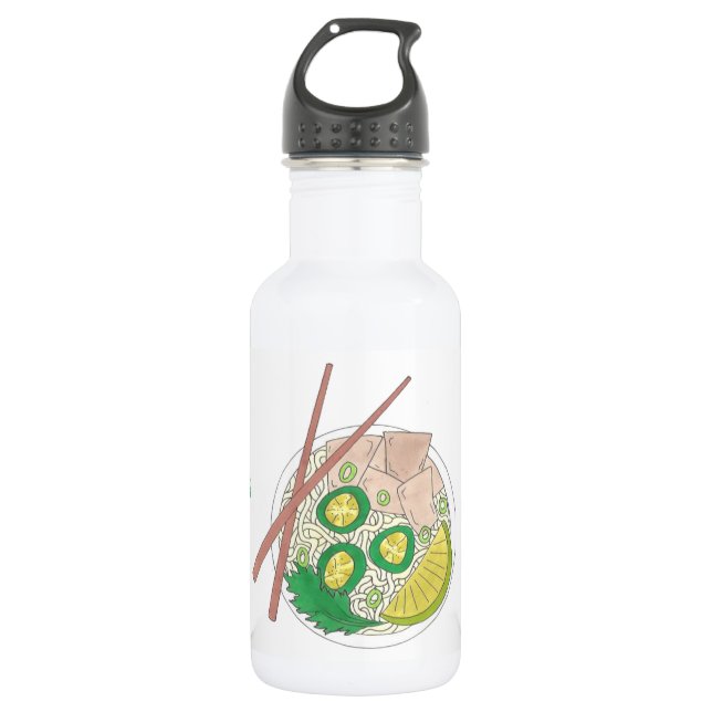 Pho Sho Vietnamese Chicken Pho Noodle Soup Foodie Water Bottle (Front)
