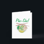 Pho Sho! Vietnamese Soup Funny Birthday Party Thank You Card<br><div class="desc">Design features an original marker illustration of a bowl of delicious Vietnamese pho, a traditional noodle soup consisting of broth, rice noodles, herbs, and meat. Just personalize with your birthday party, restaurant, or food festival information. This pho design is also available on other products. Don't see what you're looking for?...</div>