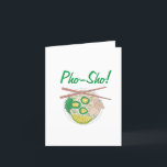 Pho Sho! Vietnamese Soup Funny Birthday Party Thank You Card<br><div class="desc">Design features an original marker illustration of a bowl of delicious Vietnamese pho, a traditional noodle soup consisting of broth, rice noodles, herbs, and meat. Just personalize with your birthday party, restaurant, or food festival information. This pho design is also available on other products. Don't see what you're looking for?...</div>