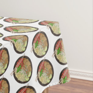Pho Shop Noodles Chopsticks Vietnamese Restaurant Tablecloth