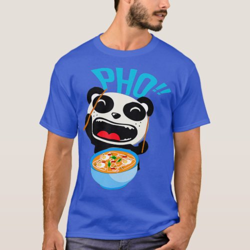 Pho Soup Vietnam Ramen Laughing Panda Chinese T_Shirt