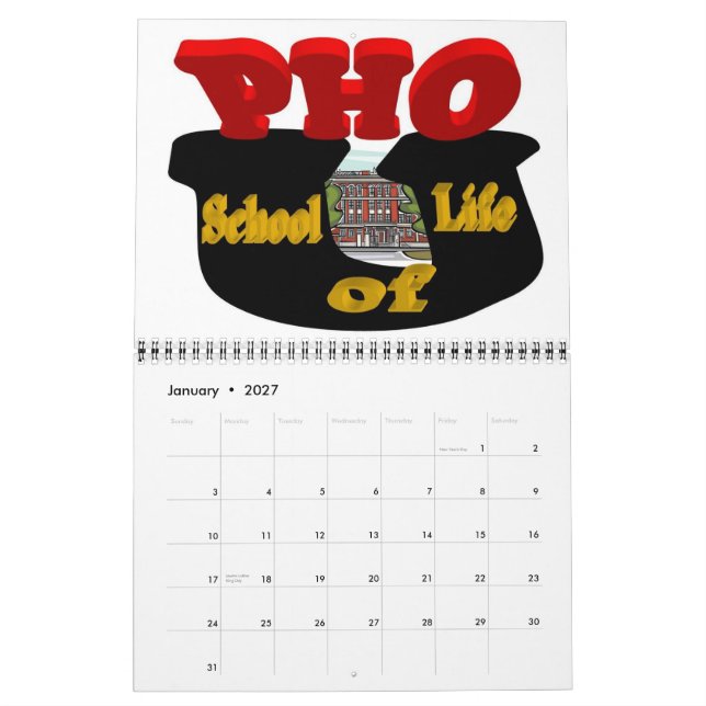 PHO U Calendar (Jan 2027)