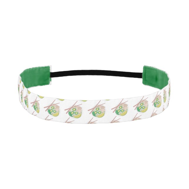 PHO Vietnamese Food Chicken Noodle Soup Chopsticks Athletic Headband (Front)