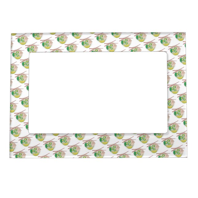 PHO Vietnamese Food Chicken Noodle Soup Chopsticks Magnetic Frame (Front)