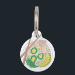 PHO Vietnamese Food Chicken Noodle Soup Chopsticks Pet ID Tag<br><div class="desc">Design features an original marker illustration of a bowl of Vietnamese chicken pho noodle soup with jalapenos and lime, and wooden chopsticks on the side. Great for your favorite foodie or fan of Vietnamese cuisine. This pho illustration is also available on other products! Vietnamese banh mi sandwich design and lots...</div>