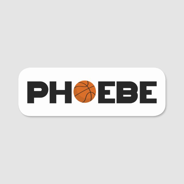 Phoebe Basketball Name Tag (Front)
