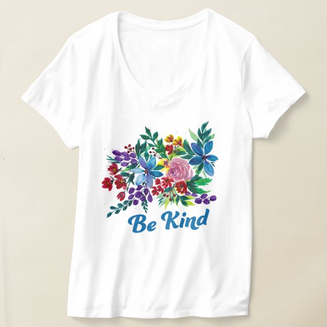 Phoebe BE KIND Floral  T-Shirt (Laydown)