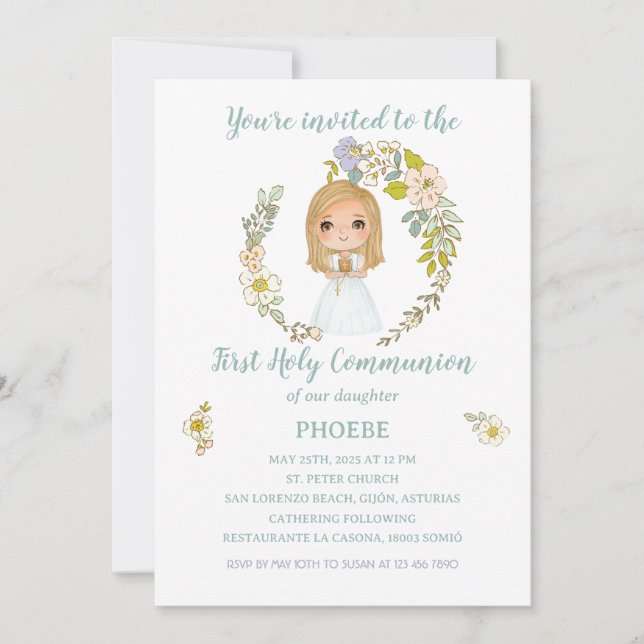 PHOEBE First Communion Invitation (Front)