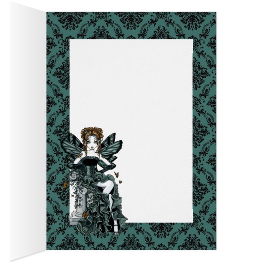 "Phoebe" Gothic Couture Butterfly Fairy Card (Inside (Right))