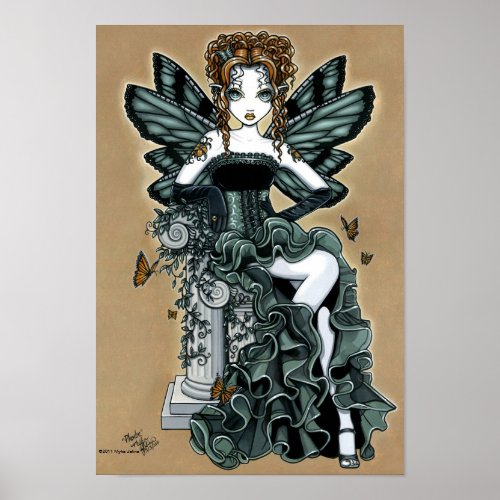 Phoebe Gothic Couture Butterfly Fairy Poster