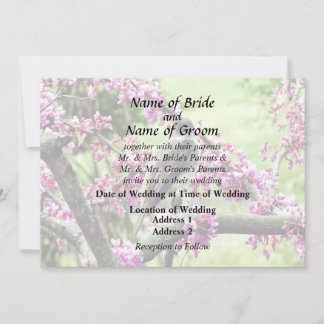 Phoebe in a Redbud Tree Wedding Supplies Invitation