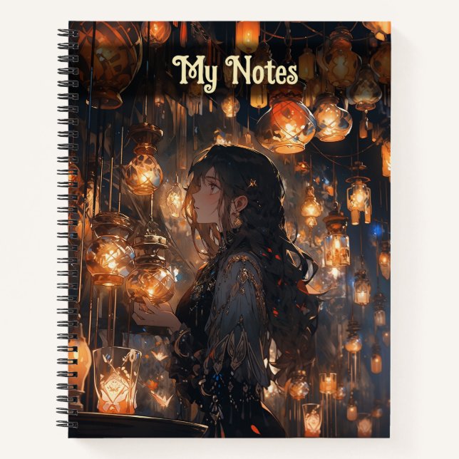 Phoebe in the Hall of Lanterns Notebook (Front)