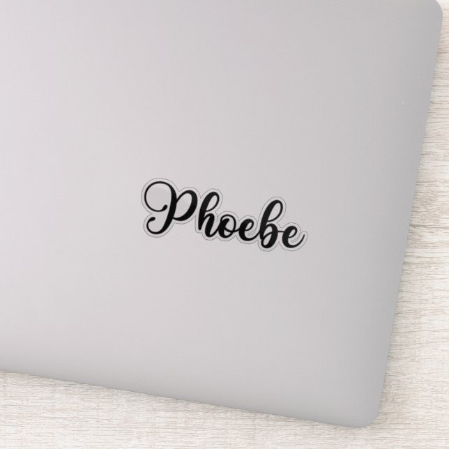 Phoebe Name - Handwritten Calligraphy Sticker (Detail)