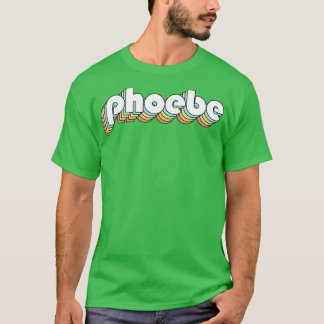 Phoebe Retro Rainbow Typography Faded Style T-Shirt
