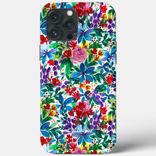 Phoebe Watercolor Floral Customizable iPhone 13 Pro Max Case