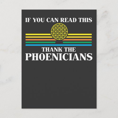 Phoenicia History Teacher Thank the Phoenicians Postcard