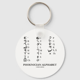 Phoenician Alphabet (Linguistics Cryptography) Keychain