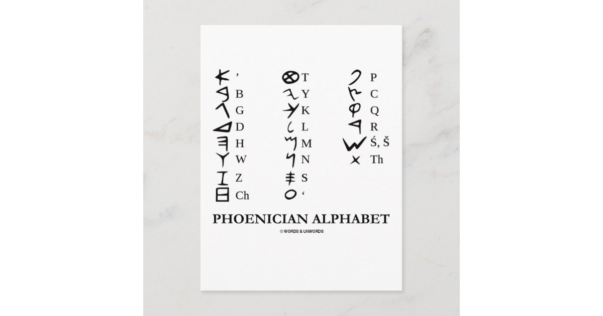 phoenicians alphabet