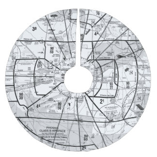 Phoenix Airport TAC Chart Brushed Polyester Tree Skirt