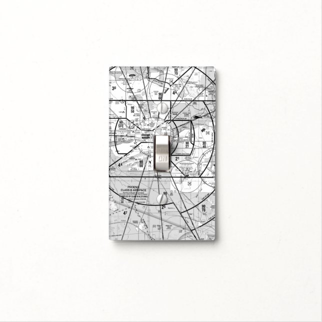 Phoenix Airport TAC Chart Light Switch Cover (In Situ)