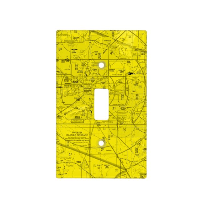 Phoenix Airport TAC Chart Light Switch Cover (Front)