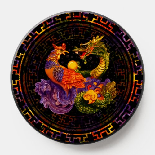 Phoenix and Dragon _ in color PopSocket