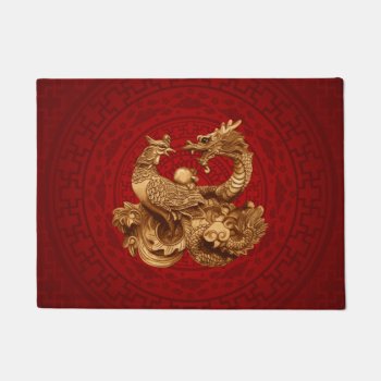 Phoenix And Dragon - On Red Doormat by LoveMalinois at Zazzle