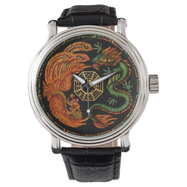 Phoenix and Dragon with bagua #2 Watch (Front)