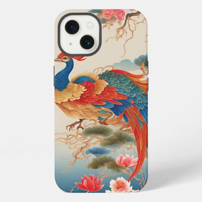 Phoenix and Lotus Iphone Case (Back)