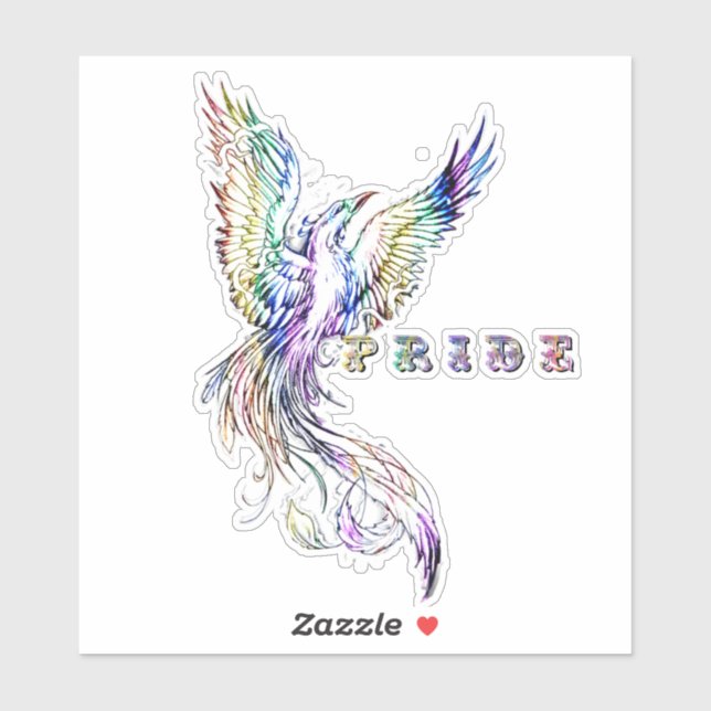 Phoenix and pride  sticker (Sheet)