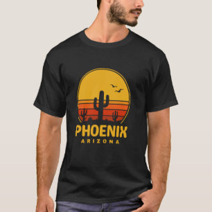 Phoenix Arizona AZ Cactus Desert Retro Sunset T-Shirt