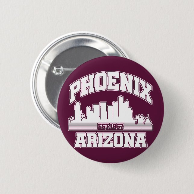 Phoenix,Arizona Button (Front & Back)