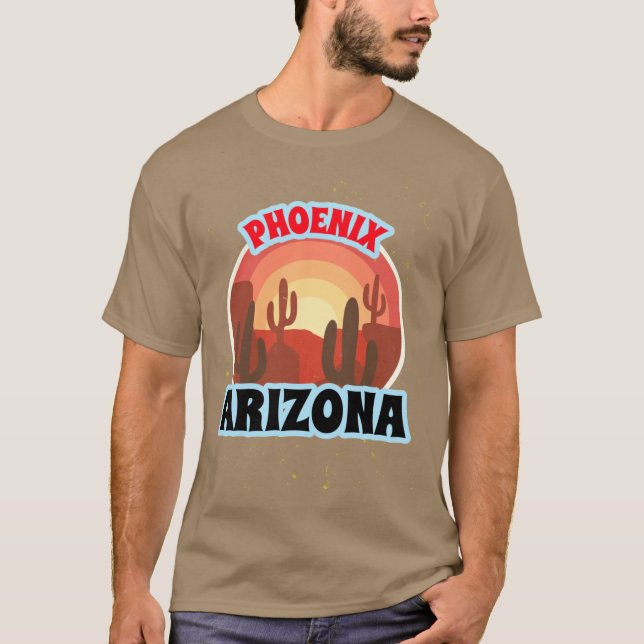 PHOENIX ARIZONA CACTUS SHIRT STICKER GIFT IDEA Box (Front)