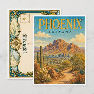 Phoenix Arizona Camelback Mountain GeoSaga Postcard