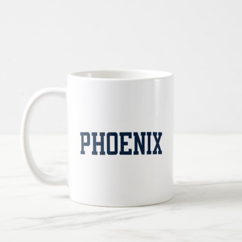Phoenix Arizona Collegiate Style Varsity Block Let Coffee Mug
