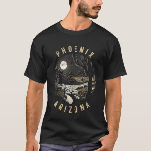 Phoenix Arizona Desert At Night Painting T-Shirt