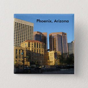 Phoenix, Arizona Downtown Pinback Button