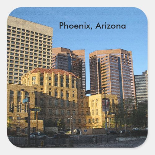 Phoenix Arizona Downtown Square Sticker