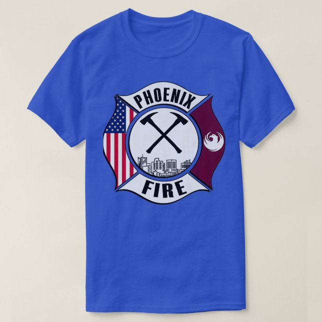 Phoenix Arizona Fire Rescue Department Firefighter T-Shirt (Design Front)