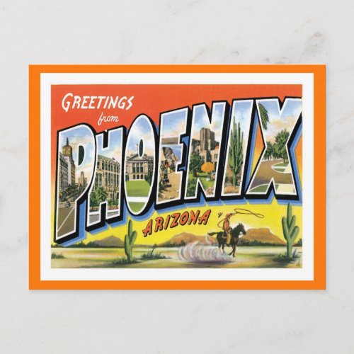 Phoenix Arizona Greetings from US City Postcard