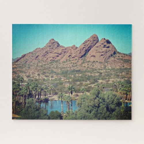 Phoenix Arizona Landmark Red Butte Photo Landscape Jigsaw Puzzle