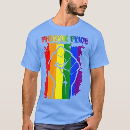 Phoenix Arizona LGBQ Gay Pride Flag Rainbow Gift  T_Shirt