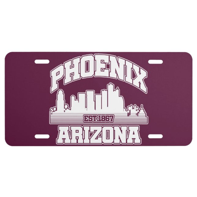 Phoenix,Arizona License Plate (Front)