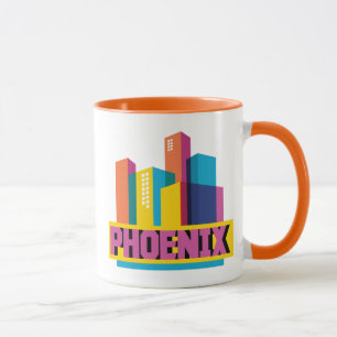 Phoenix, Arizona Neon Skyline Mug