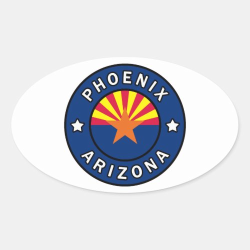 Phoenix Arizona Oval Sticker