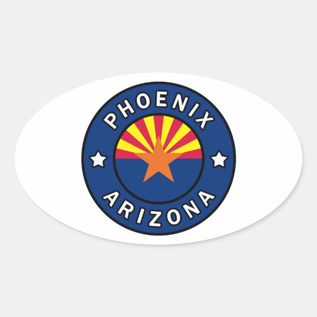 Phoenix Arizona Oval Sticker (Front)