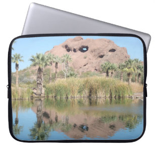 Phoenix Arizona Photo Butte Reflected In Lake Laptop Sleeve